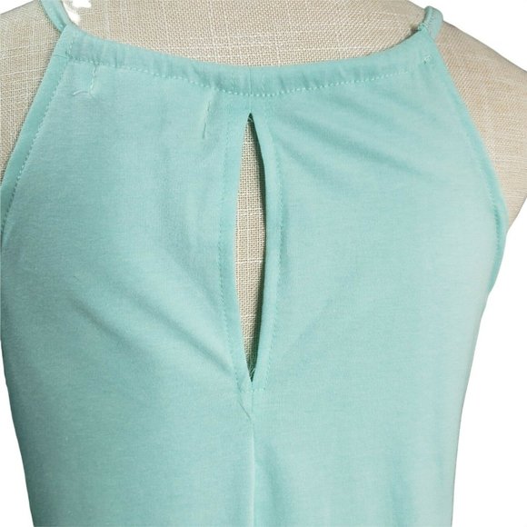 For G and PL Goddess Summer Side Slit Halter Maxi Dress Cover Up Blue Size M - Picture 4 of 8